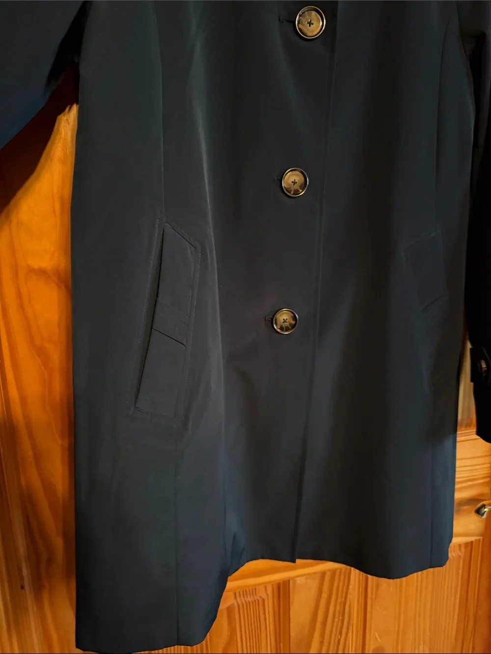 Croft and Barrow Women's Emerald Green Button-Up Trench Coat